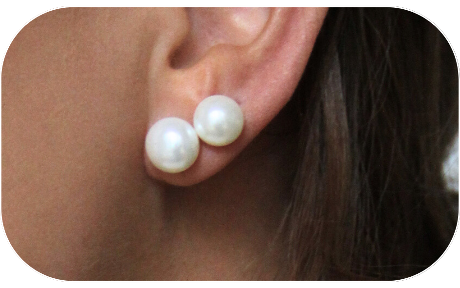 Pärlörhängen - pärlor och pärlemor
