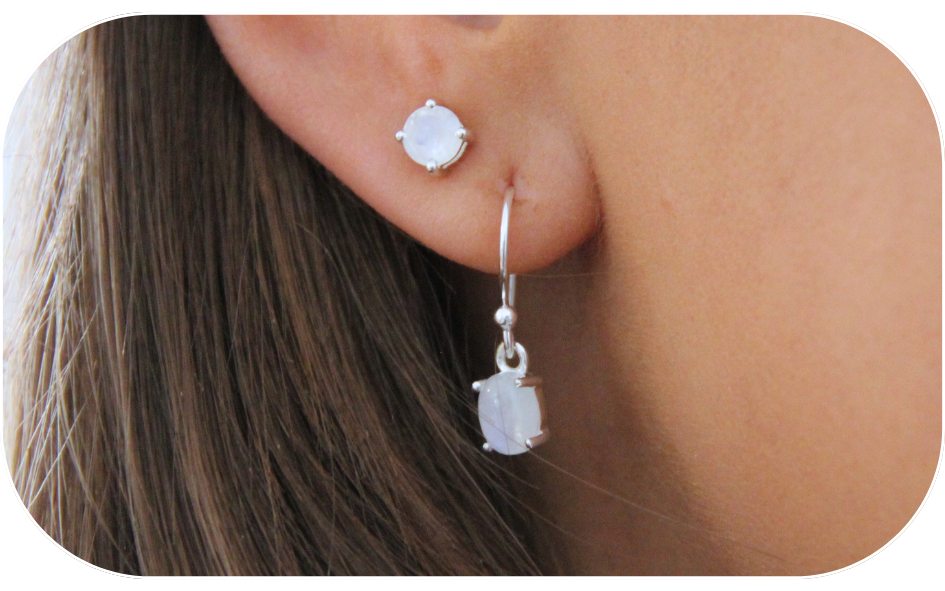 Silverörhängen | Äkta ädelstenar