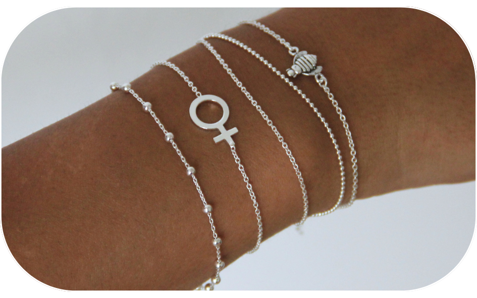 Armband med tunnare kedjor