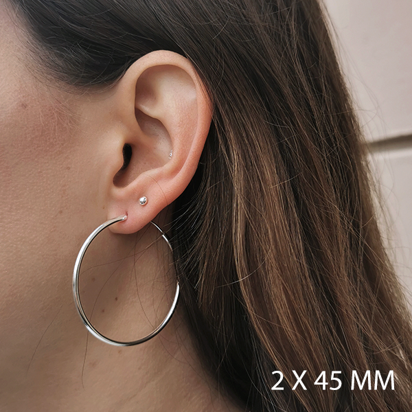 SILVERHOOPS 2MM IN MULTIPLE SIZES