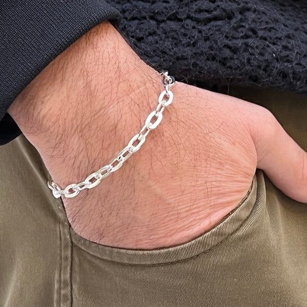 BRACELET SILVER CHAIN BOLD