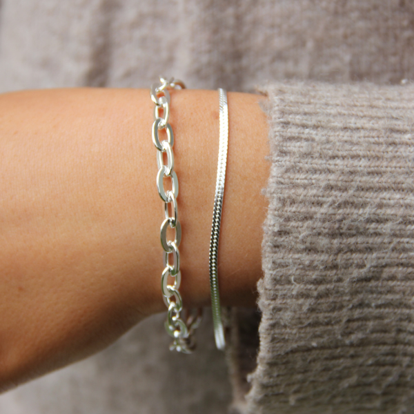 BRACELET SILVER CHAIN BOLD
