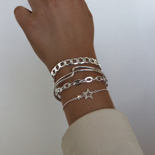BRACELET SILVER CHAIN BOLD