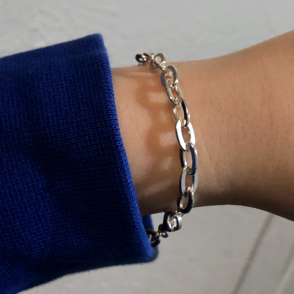 BRACELET SILVER CHAIN BOLD