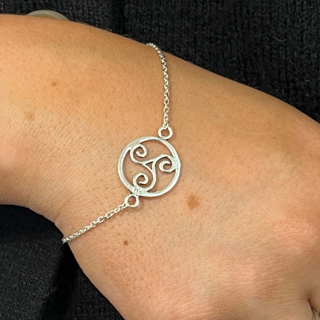 SILVER BRACELET TRISKELE CELTIC