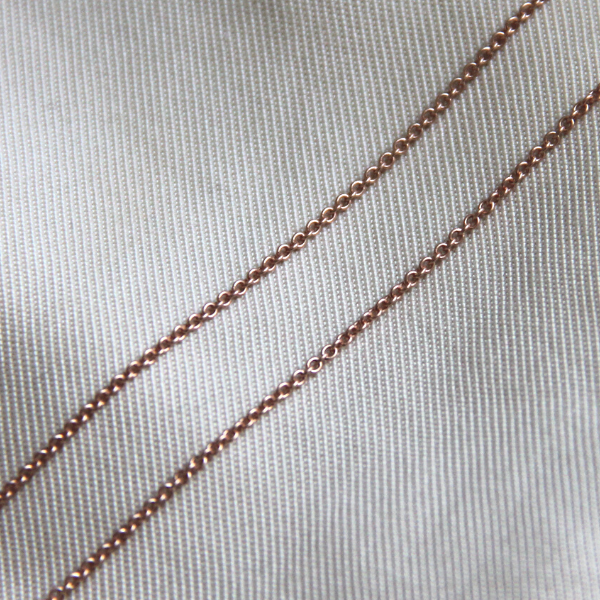 SILVERKEDJA ANKARLÄNK ROSÉPLÄTERAD 1MM
