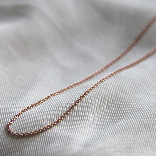 SILVERKEDJA ANKARLÄNK ROSÉPLÄTERAD 1MM