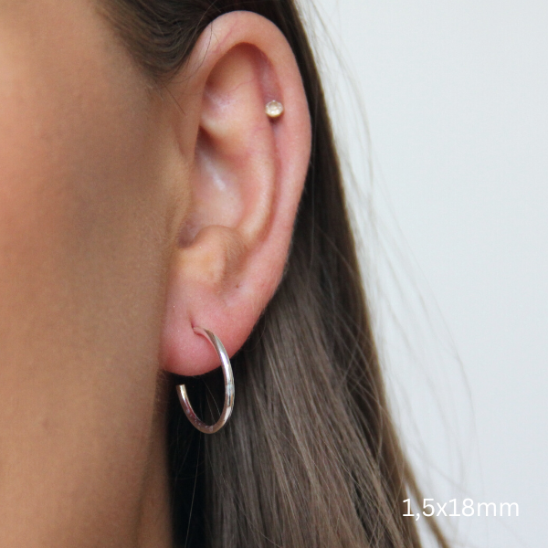 SILVERHOOPS 1.5MM SMALL SIZES