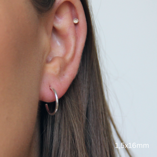 SILVERHOOPS 1.5MM SMALL SIZES
