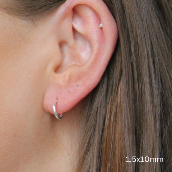 SILVERHOOPS 1.5MM SMALL SIZES