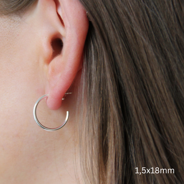 SILVERHOOPS 1.5MM SMALL SIZES