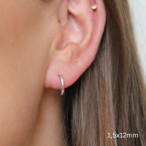 SILVERHOOPS 1.5MM SMALL SIZES