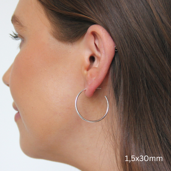 SILVERHOOPS 1.5MM SMALL SIZES