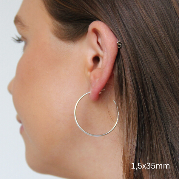 SILVERHOOPS 1.5MM SMALL SIZES