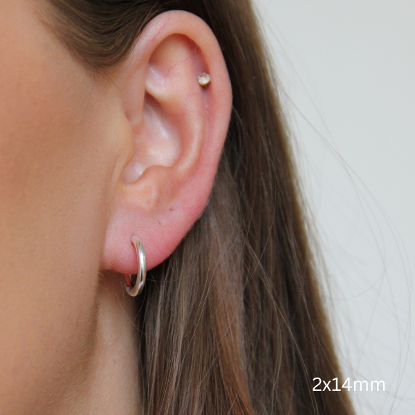 SILVERHOOPS 2 MM SMALL SIZES