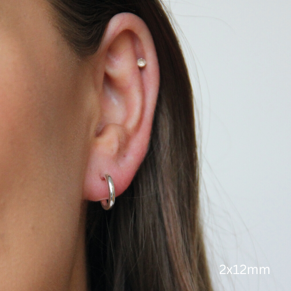 SILVERHOOPS 2 MM SMALL SIZES