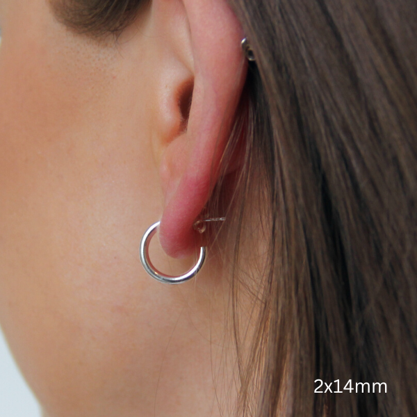 SILVERHOOPS 2 MM SMALL SIZES