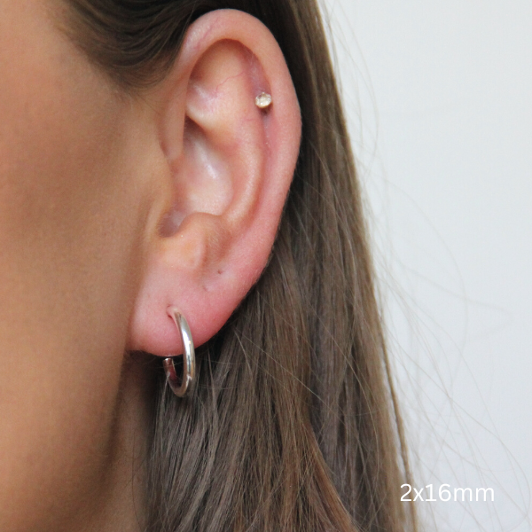 SILVERHOOPS 2 MM SMALL SIZES