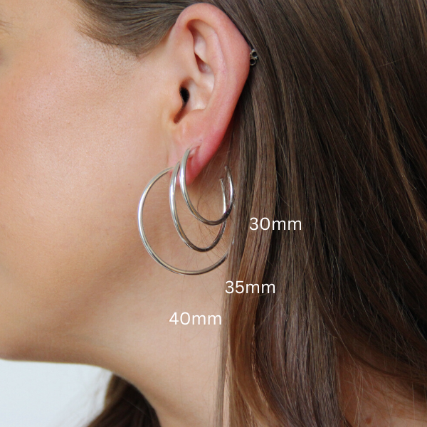 SILVERHOOPS 2MM LARGE SIZES