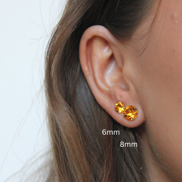 SILVER EARRINGS CZ MULTIPLE SIZES - 