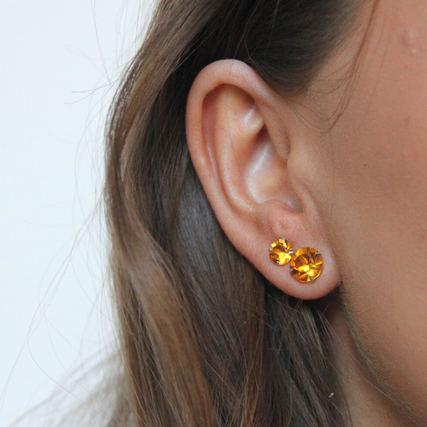SILVER EARRINGS CZ MULTIPLE SIZES - 