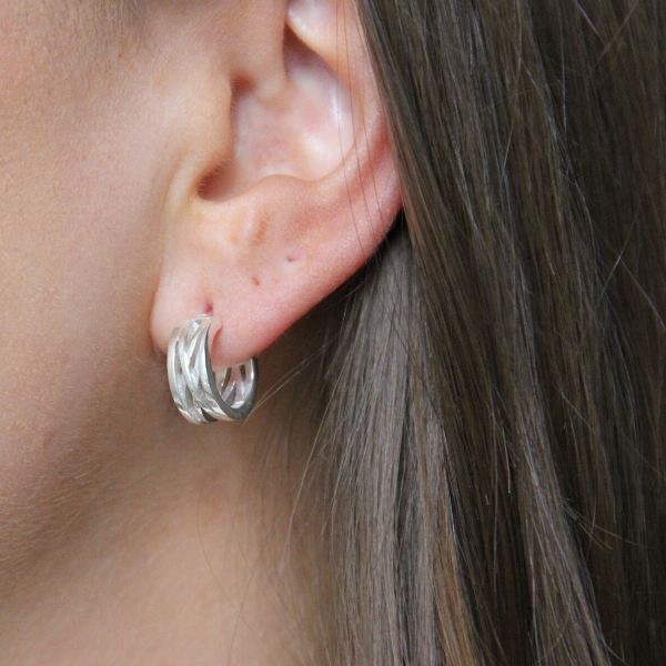 SILVER EARRINGS CLEO CREOL