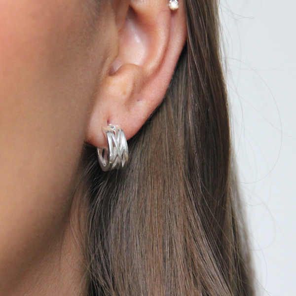 SILVER EARRINGS CLEO CREOL