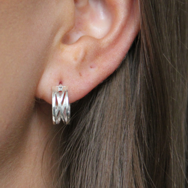SILVER EARRINGS CLEO CREOL