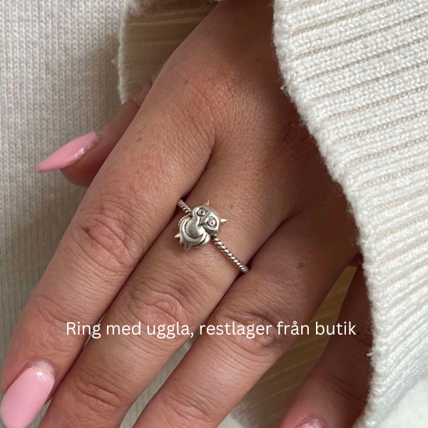 SILVER RING OWL - outlet sale