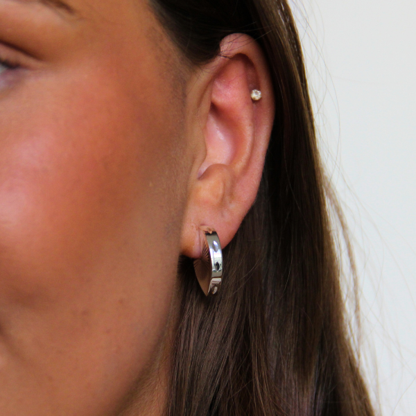 SILVER EARRINGS SUN FEATHER