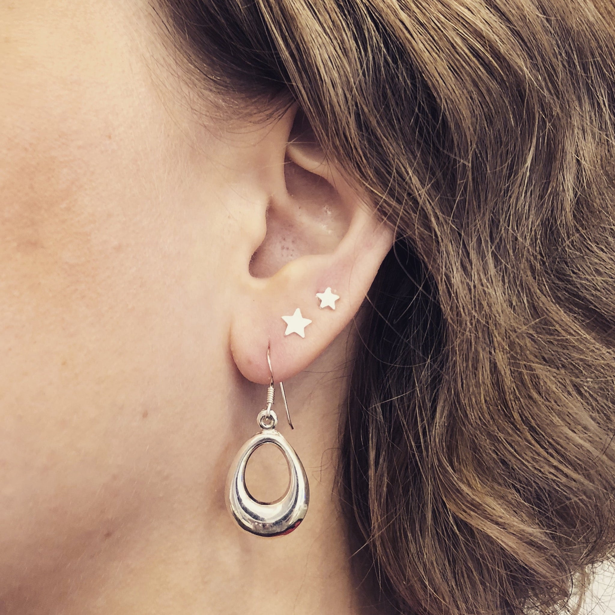 ARCHIVED - SILVER EARRINGS TEARS/DROPS IN THICK SILVER