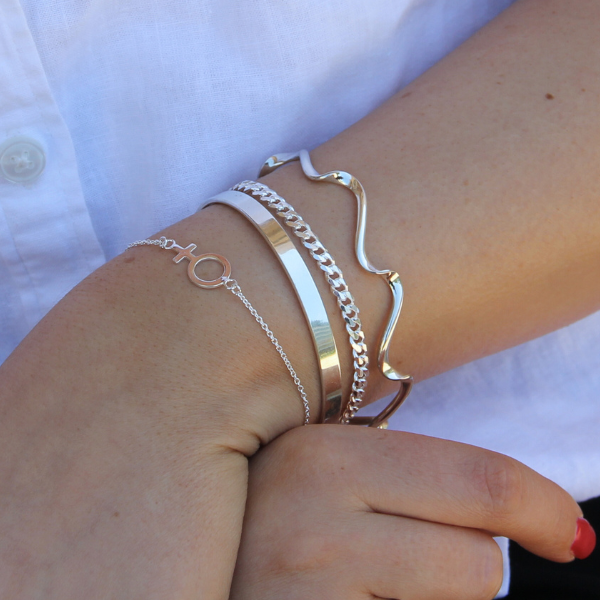 PLAIN SILVER BRACELET 5MM