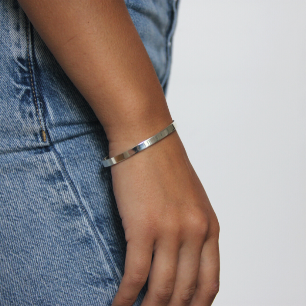 PLAIN SILVER BRACELET 5MM