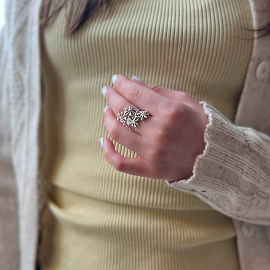 SILVERRING  BIG FLOWER