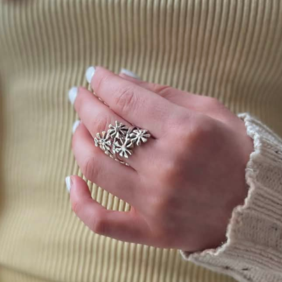 SILVERRING  BIG FLOWER