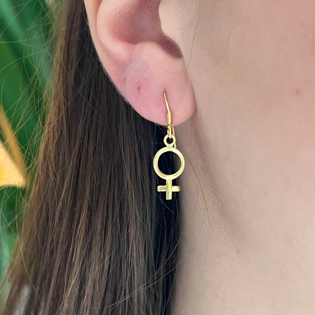 GULDPLÄTERADE ÖRHÄNGEN VENUS