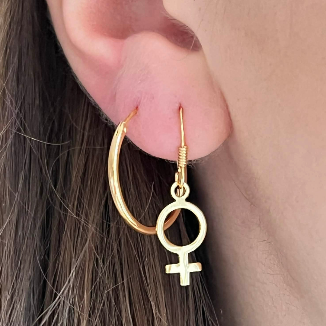 GULDPLÄTERADE ÖRHÄNGEN VENUS