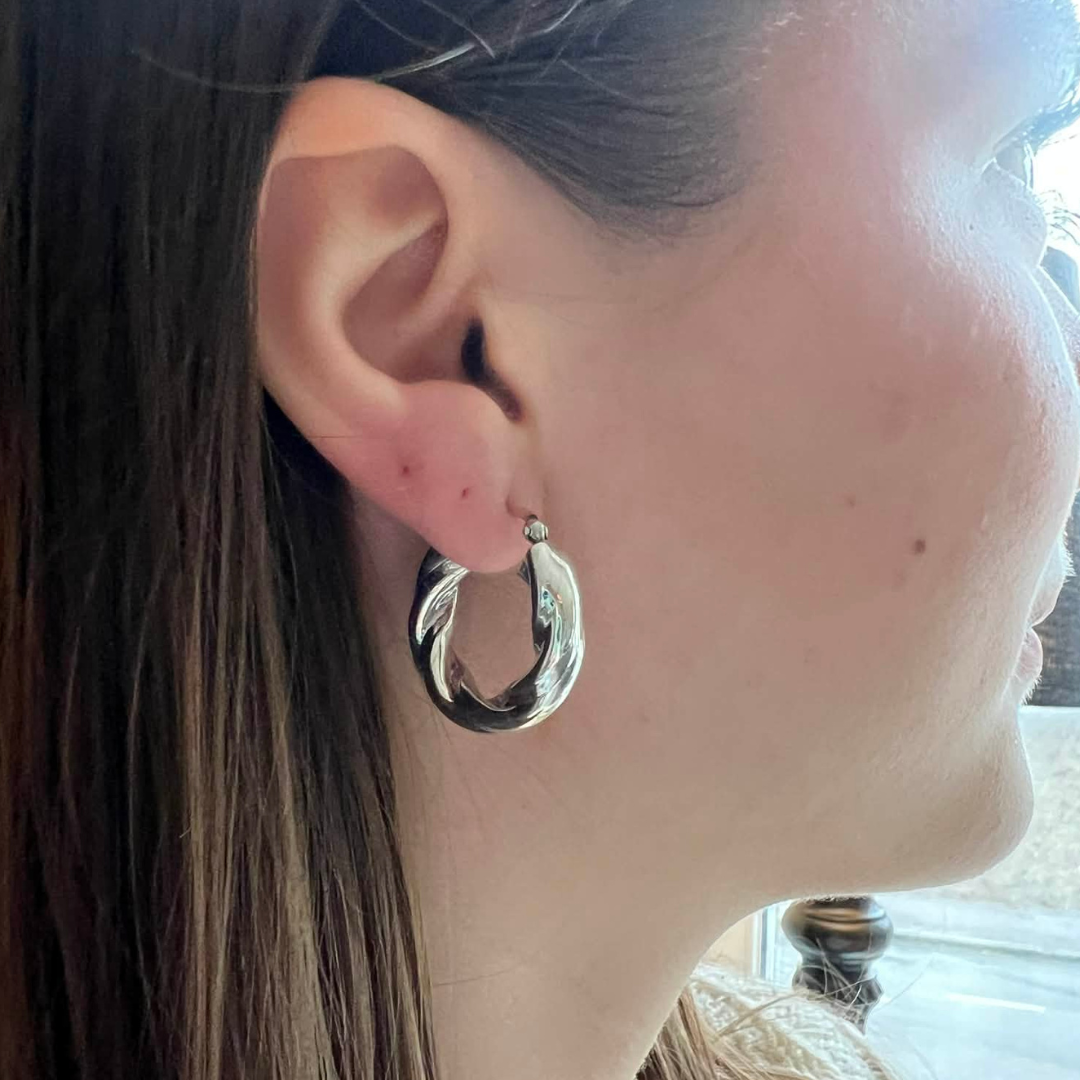 SILVERÖRHÄNGE CHUNKY SWIRLS