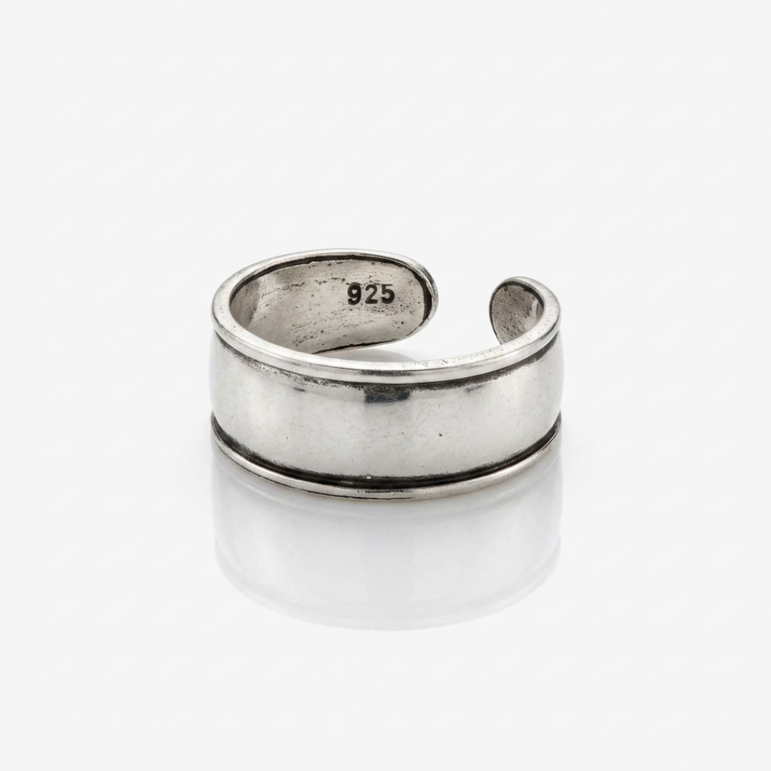 TÅRING I SILVER  PLAIN WIDE