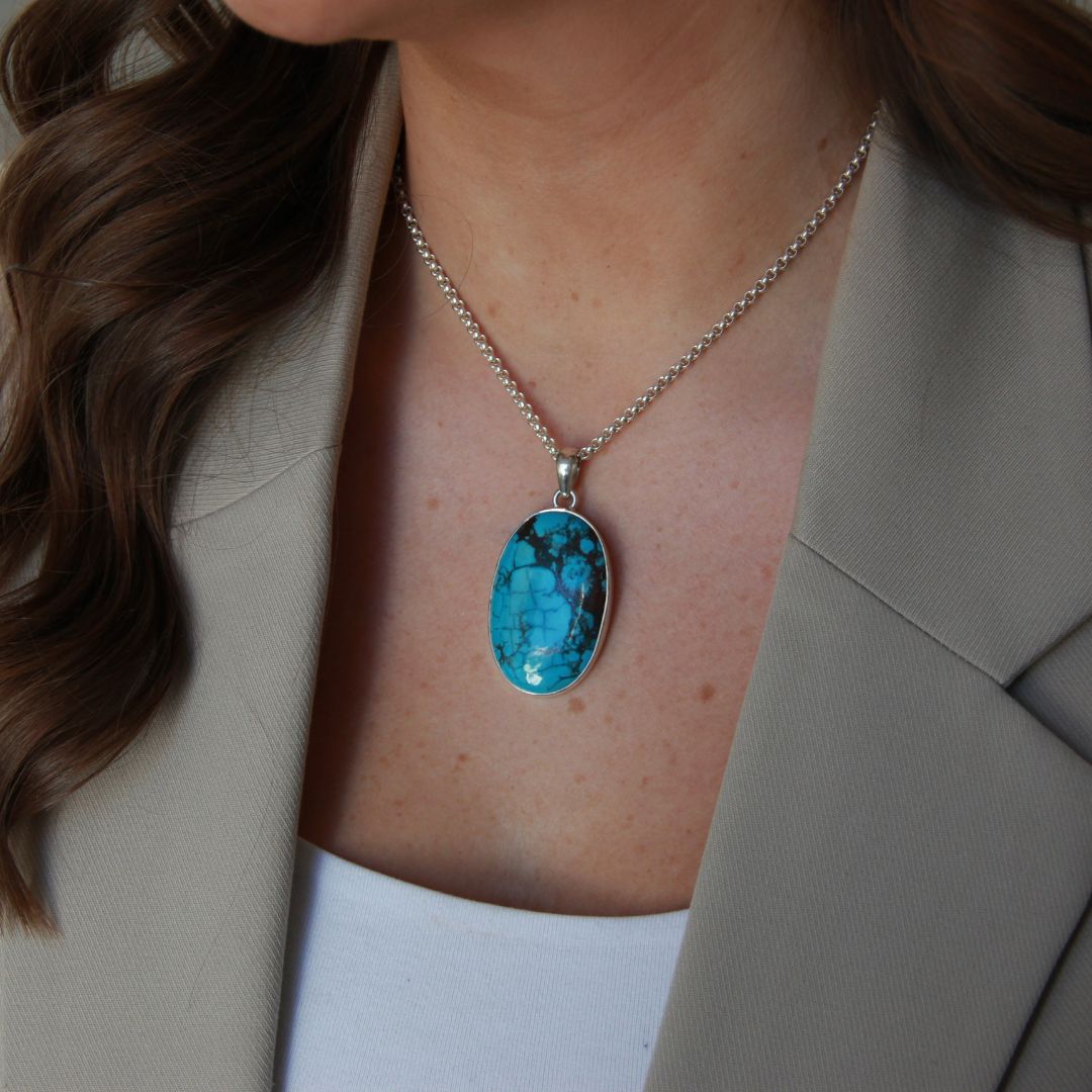 NORDHAGA Halssmycke Äkta blå Turkos