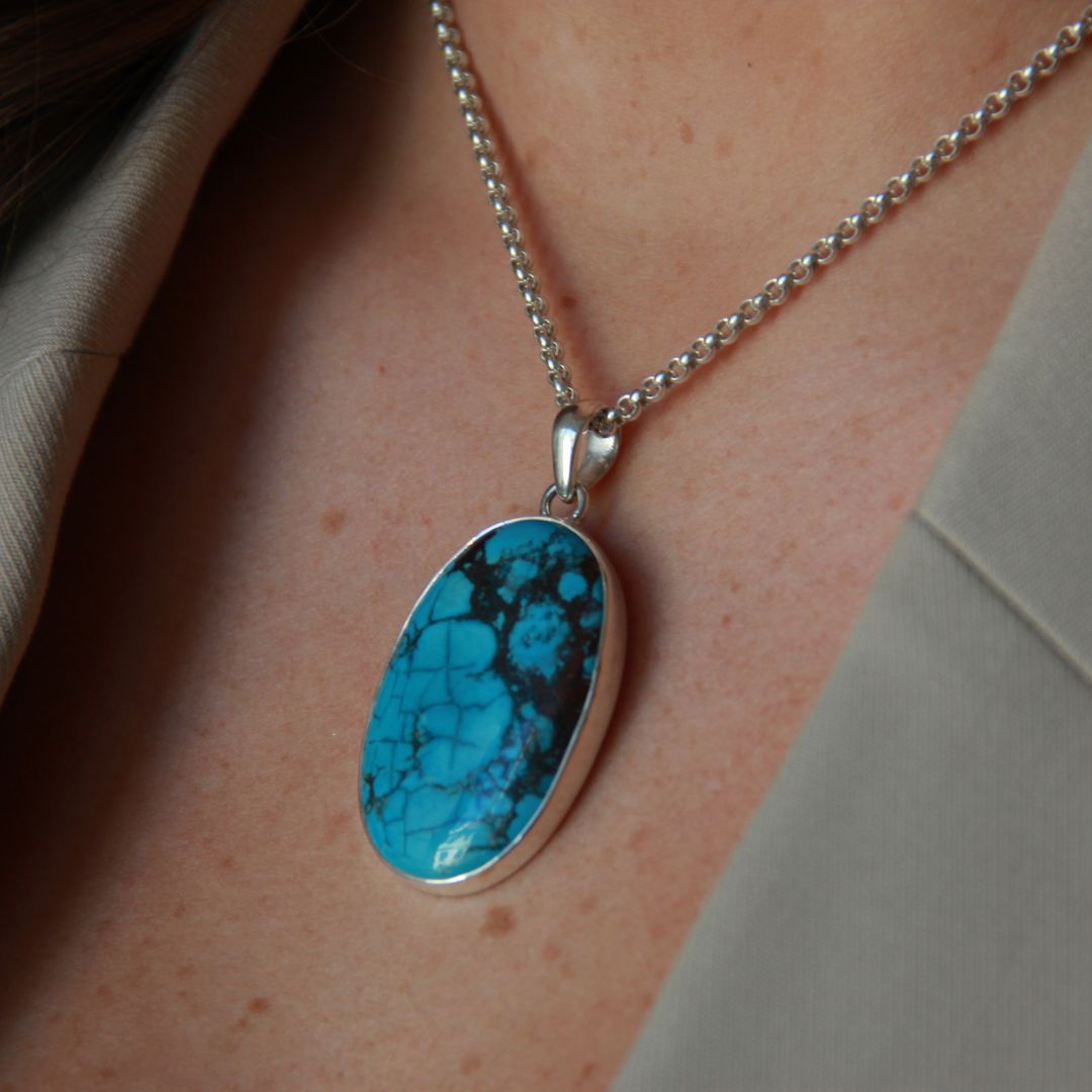 NORDHAGA Halssmycke Äkta blå Turkos